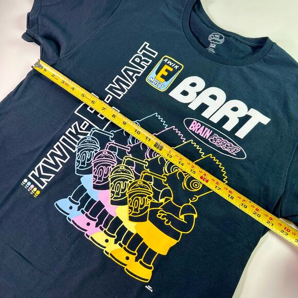 The Simpsons NWOT Large Cotton Bart Kwik-E-Mart Brain Freeze Neon T-Shirt - Picture 5 of 6